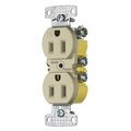 Hubbell Wiring Device-Kellems TradeSelect, Straight Blade Receptacles, Residential Grade, 15A 125V, 2-Pole 3-Wire Grounding, 5-15R, 8 Hole Push-In Wiring, Light Almond RR15QITR